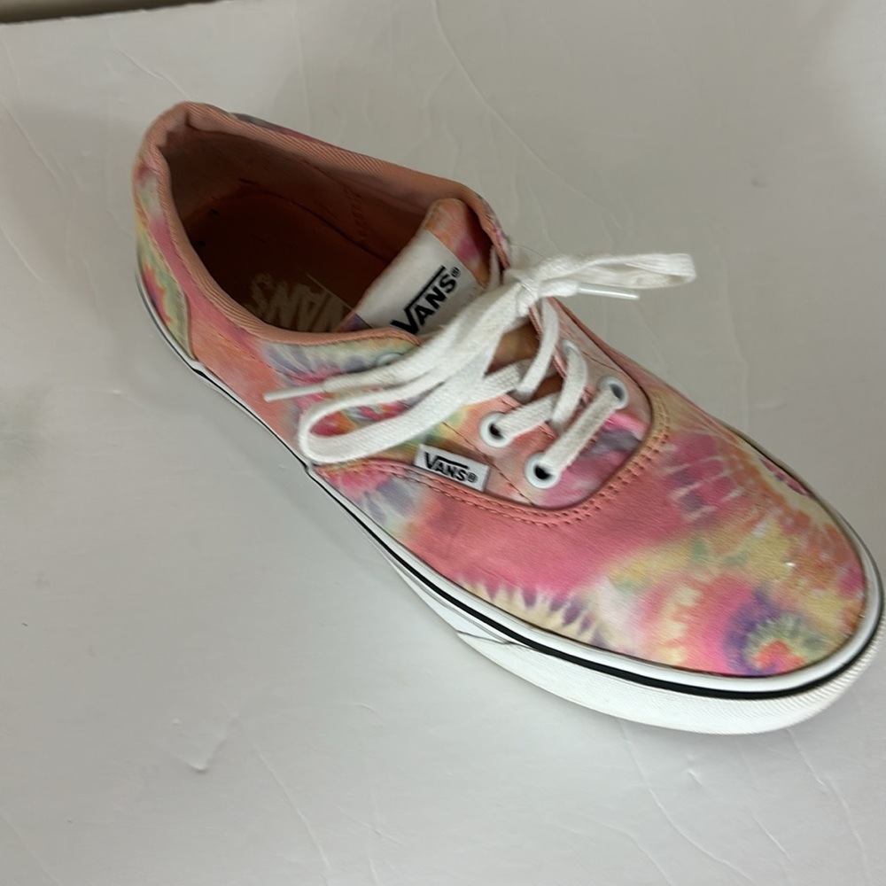 Vans Pink Pastel Tye Dye Lace Up Sneakers Size 8 - Picture 11 of 12